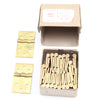 Box Of Old Brass Table Hinges - 1 1/4" x 1 1/4" x 7/8" - OldTools.co.uk