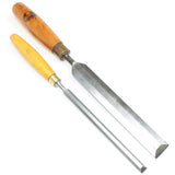2x Old Marples Paring Chisels – 1/2", 1 1/4" (Boxwood) - OldTools.co.uk