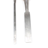 2x Old Socket Paring Chisels – 7mm, 19mm (Ash, Beech) - OldTools.co.uk