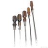5x Old Wooden Handled Screwdrivers (Beech)