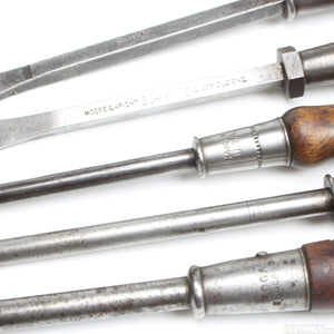 5x Old Wooden Handled Screwdrivers (Beech)