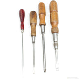 4x Old Wooden Handled Screwdrivers (Beech)