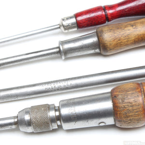 4x Old Wooden Handled Screwdrivers (Beech)