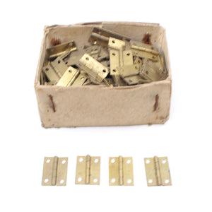 4x Small Brass Box Hinges - 3/4"