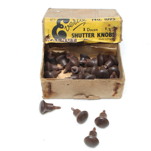 Everite Walnut Shutter Knobs No. 1095 - 1/2"