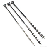 3x Old Eyed Long Auger Drills - 1/2", 3/4", 1"