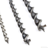 3x Old Eyed Long Auger Drills - 1/2", 3/4", 1"