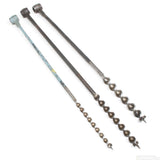 3x Old Eyed Long Auger Drills - 1/2", 3/4", 7/8"