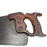 Old Decorative Wooden Handled Hand Saw - 24" - 7tpi (Beech)