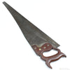 Old Decorative Wooden Handled Hand Saw - 26" - 7tpi (Mahogany)