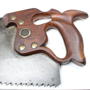 H Disston Philadelphia D8 Fingerhole Rip Saw - 28” - 3 1/2tpi (Apple)