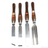 4x Old Henry Taylor Wide Wood-Turning Tools - UK ONLY