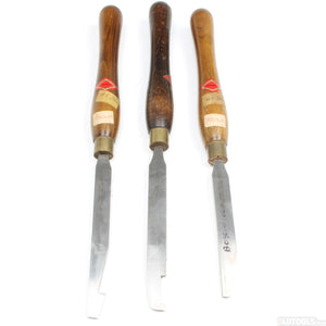 3x Old Henry Taylor Wood-Turning Tools - UK ONLY