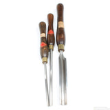 3x Old Henry Taylor Wood-Turning Tool Gouges - UK ONLY