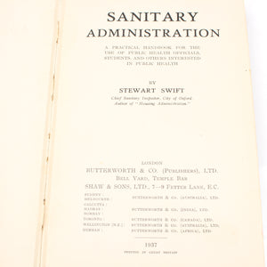 Sanitary Administration Book C.1937 - OldTools.co.uk