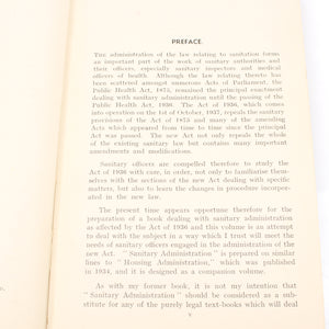 Sanitary Administration Book C.1937 - OldTools.co.uk