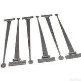 6x Old Long Iron Hinges - 18" - OldTools.co.uk