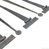 6x Old Long Iron Hinges - 18" - OldTools.co.uk