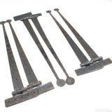 6x Old Long Iron Hinges - 18" - OldTools.co.uk