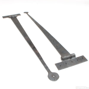 6x Old Long Iron Hinges - 18" - OldTools.co.uk