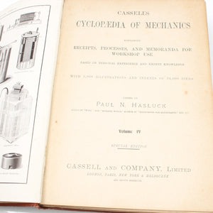 Cassells Cyclopaedia of Mechanics Books Vol 1-4 (Special Edition) - OldTools.co.uk