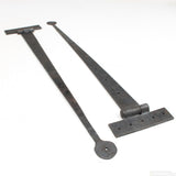 6x Old Long Iron Hinges - 18" - OldTools.co.uk