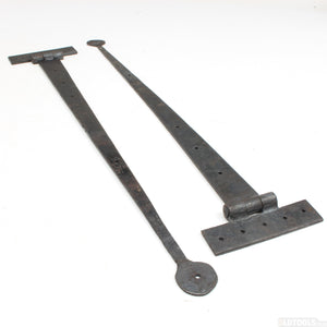 6x Old Long Iron Hinges - 18" - OldTools.co.uk