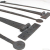 6x Old Long Iron Hinges - 18" - OldTools.co.uk