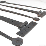 6x Old Long Iron Hinges - 18" - OldTools.co.uk