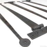 6x Old Long Iron Hinges - 18" - OldTools.co.uk