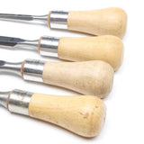 4x Rider Butt Chisels - OldTools.co.uk