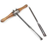 Old Drill Handle & 2x Long Auger Bits (Ash)