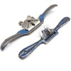 2x Blue Record Spokeshaves Flat and Round Bottom - OldTools.co.uk