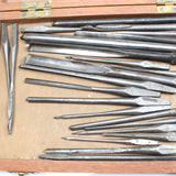 Box Of 30 Old Various Drill Bits / Spoon Bits