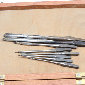 Box Of 30 Old Various Drill Bits / Spoon Bits