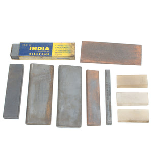 10x Old Small Sharpening Stones / Slipstones