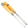Old Marples & Sorby Bevel Edge Chisels 1/4", 3/8" (Beech, Boxwood)