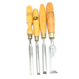 Old Marples Bevel Edge Chisels & Firmer Gouge (Boxwood)