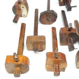 11x Old Wooden Marking Gauges (Display)