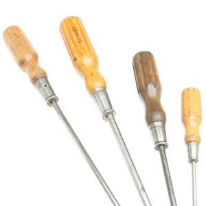 4x Old Stanley Screwdrivers + Multi-Screwdriver (Beech)