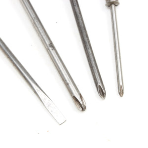 4x Old Stanley Screwdrivers + Multi-Screwdriver (Beech)