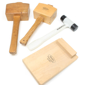 Old Mallets / Carpenters Mallets & Bench Hook (Beech)