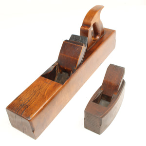 Old Wooden Jack Plane and Small Smoothing Plane (Beech) - OldTools.co.uk