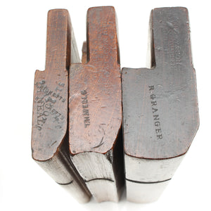 6x Moseley Wooden Hollow & Round Planes (Beech) - OldTools.co.uk