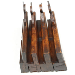 4x Old Early Mutter Wooden Moulding Planes (Beech) - OldTools.co.uk