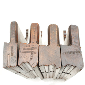 4x Old Early Mutter Wooden Moulding Planes (Beech) - OldTools.co.uk