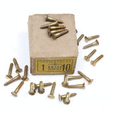 25x Nettlefolds CSK Brass Screws – 1” x 10