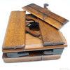 9x Old Early Madox Wooden Hollow & Round Planes C. 1748-1775 (Beech) - OldTools.co.uk