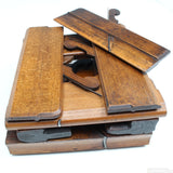 9x Old Early Madox Wooden Hollow & Round Planes C. 1748-1775 (Beech) - OldTools.co.uk