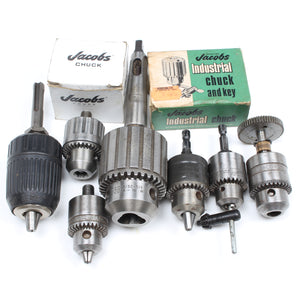 9x Various Old Jacobs Chucks